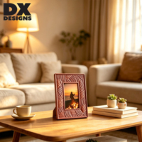 Bingkai Foto Kayu Solid Rustic DX Designs 4x6 5x7 8x10 Inch, Bingkai Gambar Kayu Vintage untuk Meja dan Dinding, Dekorasi Rumah
