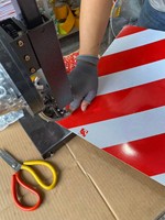 Plaque de marquage arrière réfléchissante haute intensité en aluminium, panneau Chevron pour camions et remorques, signalisation d'avertissement conforme à la norme ECE R70