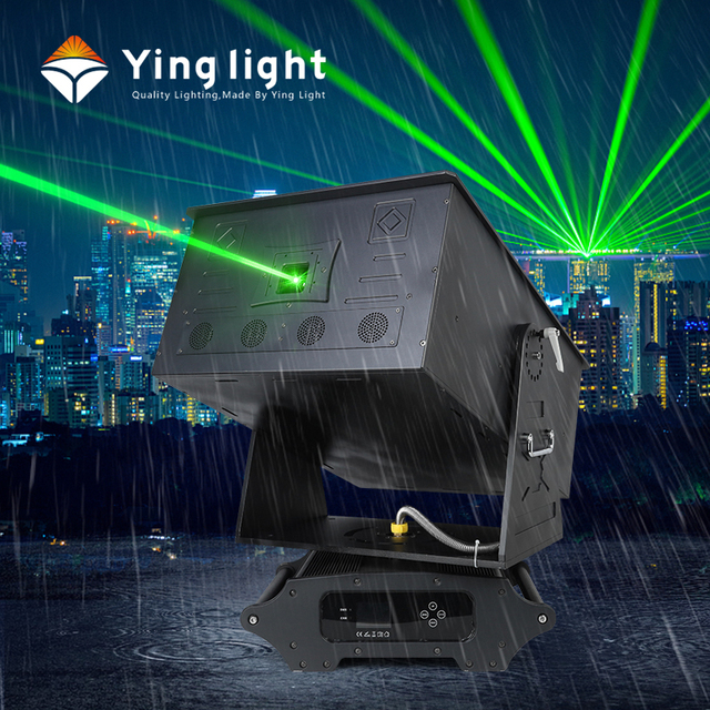 10w/15w/20w/30w/40w/50w Waterproof Full Color RGB Animation Laser Light Projector 40Kpps Landmark Laser Light Outdoor