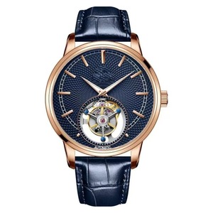 Reloj Tourbillon de Lujo de Acero Inoxidable con Logotipo Personalizado, Esfera de Cristal Luminosa, Manecillas con Puntero, Movimiento Automático, Reloj de Lujo para Hombre - Product Image 1