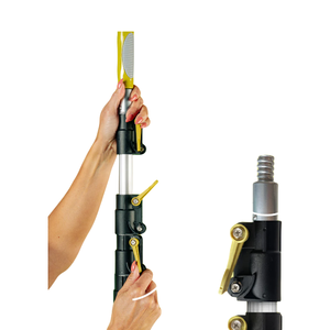 Poteau d'extension télescopique de 24 pieds avec embout métallique pour changeur d'ampoules Rouleau de <span class=keywords><strong>peinture</strong></span> Duster Nettoyage de vitres Lampes suspendues - Product Image 3