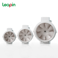 Ventilateur extracteur d'air miniature Leapin 100-315 mm, ventilateur de conduit en ligne à flux mixte pour cuisine, maison, salle de bain