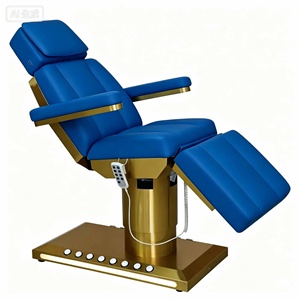 Sillón de Tratamiento de Lujo Multifuncional para Salón de Belleza, Cama de Peluquería, Lavacabezas, Marrón, con Ruedas, para Estética y Pestañas - Product Image 3
