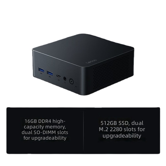 Lecoo Mini PC,Ryzen 5 7430U,16GB DDR4 256GB M.2 SSD,Micro PC 4K,Dual Display,WiFi Mini Desktop Computer