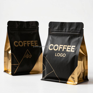 Kemasan teh kopi Logo kustom kualitas tinggi tas Mylar dapat dipakai ulang kantung berdiri ritsleting dengan katup untuk kemasan kopi dan teh makanan - Product Image 4