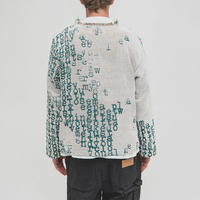 Pull-over en coton et polyester avec logo du fabricant personnalisé pull-over sweat-shirt en tapisserie tissée jacquard pour hommes