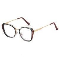 Modische Trendige Schlichte Vollrand-Brille für Damen Schlankes Design Grenzüberschreitender Europäisch-Amerikanischer Stil PC Dekorative Brille