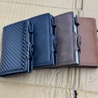 Dompet Pria Kulit PU Tipis Anti RFID Super Factory Luxury, Pelindung Kartu Kredit