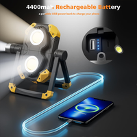 Lampe de travail LED rechargeable, magnétique, 5 modes, rotative à 360° et pliable, étanche pour garage, chantier, camping, réparation automobile