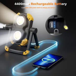 Lampe <span class=keywords><strong>de</strong></span> travail LED rechargeable, magnétique, 5 modes, rotative à 360° et pliable, étanche pour garage, chantier, camping, réparation automobile - Product Image 4