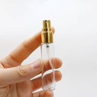 Mini Botellas de Perfume de Vidrio Transparente de 2ml-10ml con Tapas Doradas, Plateadas y Negras
