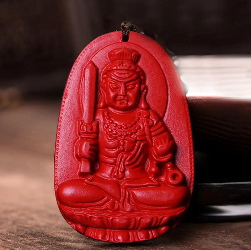 Multi cinnabar large chicken patron saint-immobile Ming Wang ZS2052613