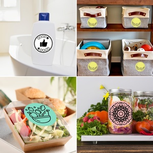 Waterproof <strong>Custom</strong> Round Vinyl Sticker <strong>Roll</strong> for <strong>Food</strong> Products-Use on Bread Sandwich Sugar Pizza with <strong>Custom</strong> Logo <strong>Label</strong> <strong>Printing</strong> - Product Image 3