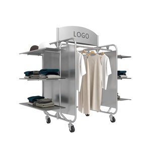 Accesorios de tienda minorista de marca de lujo Yiree, accesorios de tienda de <span class=keywords><strong>centro</strong></span> de hierro, soporte de exhibición de ropa para niños - Product Image 1