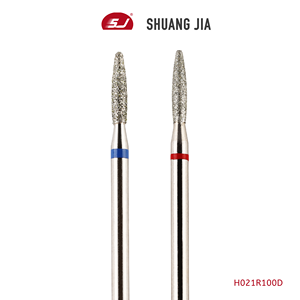 SHUANGJIA di alta qualità a forma di fiamma lunga diamante cuticola fresatura punte elettrico <span class=keywords><strong>lima</strong></span> per <span class=keywords><strong>unghie</strong></span> per Gel Manicure - Product Image 2