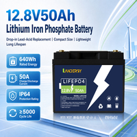 Batterie LiFePO4 à décharge profonde 12,8 V 50 Ah, remplacement de la batterie au plomb-acide, pour camping-car, marine, solaire, vente en gros