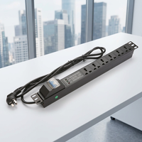 Barre d'alimentation PDU en aluminium pour centre de données, montage en rack, 6 et 8 voies, avec courant de 10A et tension de 250VAC