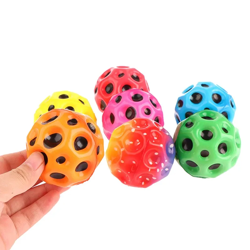 2024 Low MOQ Customized Logo Jumped Bouncy Space Ball Super High Foam PU Stress Mini 7cm High Bounce Ball For Kid Promotion Toys