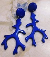 Boucles d'oreilles pendantes géométriques en résine de haute qualité, fabriquées à la main en Inde, design tendance, bijoux de mode écologiques Z F Craft