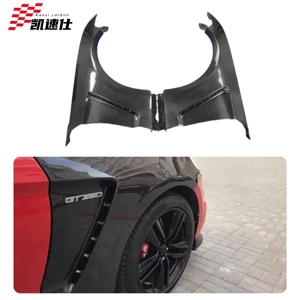 Pour Ford <span class=keywords><strong>Mustang</strong></span> GT350, utilisez des ailes latérales en fibre de carbone de haute qualité 3K, 2 pièces, kits de carrosserie de mise à niveau, neuf, ajustement parfait - Product Image 1