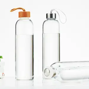 Grensoverschrijdende Hot-Selling Sneeuwvlok Beker Met Bamboe Deksel Sublimatie Glas Met Kleur Deksel Transparant Water Cup Glazen Fles