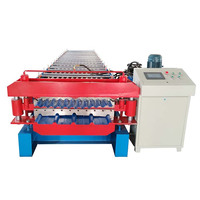 Machine automatique de formage de rouleaux colorbond de tôle de toit en acier à double couche à bas prix