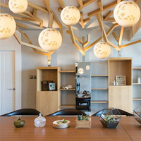 Lampe suspendue en forme de planètes de la lune, de la Terre, de Mars et de Mercure, colorée, réglable en hauteur, à économie d'énergie, design artistique pour la maison et la villa, 220V