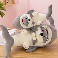 Yanxiannv animal en peluche lesté requin gris chien oreiller animaux en peluche oreiller en peluche animal chien jouets pour enfants