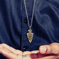 Pendentif épée de dragon Rune en cuivre soudé en argent Collier Viking nordique Bijoux de mode