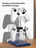 Soporte de Escritorio de Acrílico de 2 Niveles Data Frog, Accesorio de Exhibición para Consola de Juegos de PC, para Controles de Nintendo Switch, Xbox One y PS4