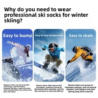 Chaussettes de sport professionnelles pour adultes, épaisses, simples ou doubles, chaudes, à compression, à séchage rapide, antidérapantes, résistantes au froid, à tube haut
