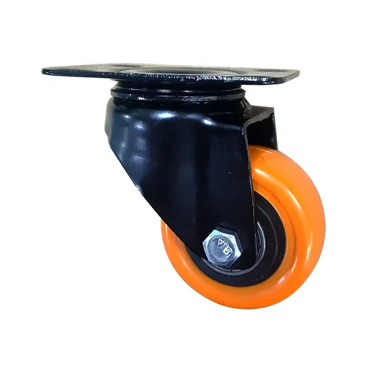 Red/orange/black/gray 1.5 wheel small size orange caster wheels 2 inch castor