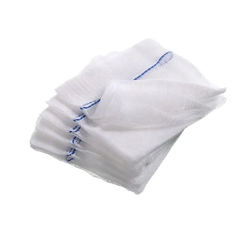 Medical Product Supply Surgical Gauze Pad 5 X 5, 10 X 10, 7.5X 7.5 Sterile X-ray Detectable Absorbent Cotton Gauze Swabs