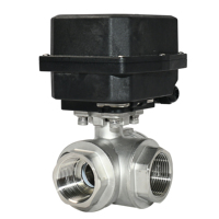 Vanne de régulation proportionnelle modulante Tonheflow 3 voies SS304 DN32 DN40 DN50 NPT, signal de commande 0-10V, DC12-24V AC24V