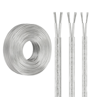 Câble d'alimentation LED UL2464 transparent gainé PVC 20/22AWG 2 conducteurs pour néons, lustres et fils électroniques ronds en cristal