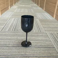 Black Plastic PC Wine Glass, Wedding Goblet, Drinking Glass
