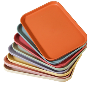Vente en gros Logo personnalisé Grand plateau de service antidérapant rond en plastique pour boissons alimentaires et bières avec poignées pour brasserie Fax - Product Image 2