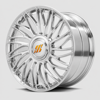 Jantes SRD Floating Cap 18-24 pouces 5x112/120/114.3, jantes en alliage multi-rayons Cyclone argentées pour Mercedes Porsche Range Rover