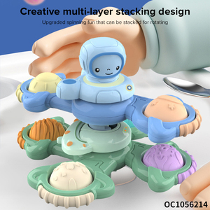 Sucker sensoriel espace d'empilage rotatif bébé pop ensemble de jouets de bain en silicone - Product Image 6