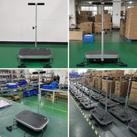 FRS Plateforme vibrante verticale professionnelle robuste, charge maximale 150 kg, ABS, télécommande multi-vitesses, portable, fitness