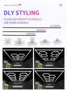 Lámpara de Trabajo LED Hexagonal Portátil, Regulable, 110V/220V, Luz Blanca Fría 6500K, Impermeable, RGB, Alto CRI>90, para Taller, Garaje, Camino - Product Image 5