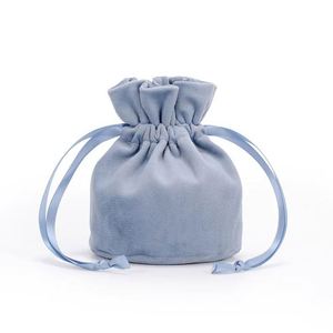 Pochette promotionnelle mini en velours OEM pour bijoux, sac cadeau coloré à cordon, emballage tendance - Product Image 3
