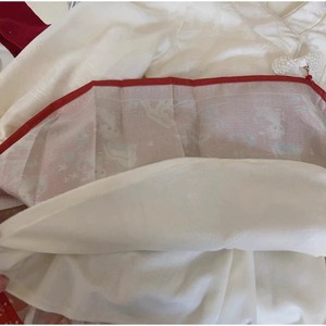 Child Star Circle Girls Hanfu Dress V-Neck Full Sleeve Red White Fleece Lined Autumn Winter Outfit First Birthday - Product Image 4