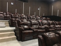CH-608 haut de gamme en cuir véritable marron home cinéma canapé confortable en cuir véritable home cinéma sièges de cinéma