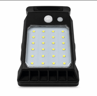 Lampes solaires à capteur extérieur, mini lampe LED solaire étanche à fixation par pince pour jardin, clôture, patio, tente, garde-corps, utilisation d'urgence
