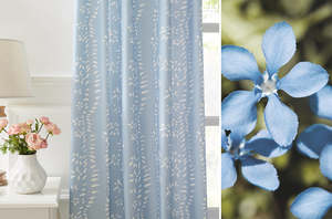 Country Style Floral Print Designer <strong>Pattern</strong> <strong>Blue</strong> Floral Semi-Blackout Farmhouse <strong>Curtains</strong> for Bedroom Living Room - Product Image 6