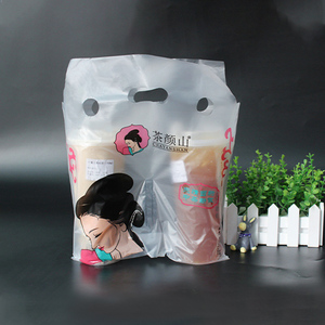 Impermeabile Take Away Delivery Juice Coffee Drink Carry Bags confezione Tote personalizzata per andare <span class=keywords><strong>Bab</strong></span> con loghi - Product Image 2