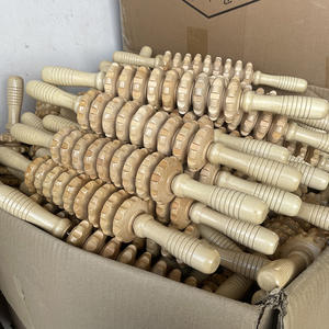 Rodillo de Masaje de Madera Maciza de Nueve Ruedas, Venta Caliente, Masajeador de Meridianos para el Cuidado de la Espalda, Tabla de Guasha, Producto para Aplicación Corporal - Product Image 3