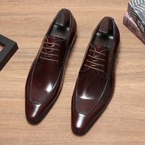 Zapatos Oxford Casuales de Negocios para Hombre de Alta Calidad, Hechos de Cuero Genuino, Cómodos, con Cordones, Diseño Perforado, Estilo Evergreen - Product Image 4