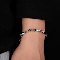 Bracelets en corde de style punk pour hommes et femmes, avec boucle OT et pendentif cœur, bijoux de poignet pour couple